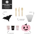 HALLOWEEN-roz-czarny-komplet-jednorazowej-zastawy