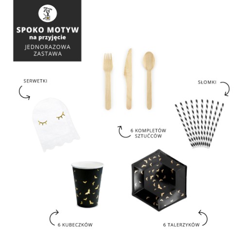 HALLOWEEN-pomaranczowe-komplet-jednorazowej-zastawy