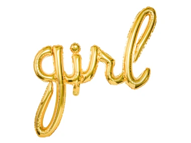 Balon foliowy napis "girl", złoty
