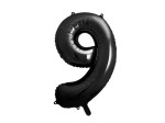 Balon foliowy Cyfra, czarny, 86cm (Cyfra: 9)