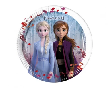 Talerzyki Kraina Lodu, Frozen, 20cm, 8szt. | ZIMOWY