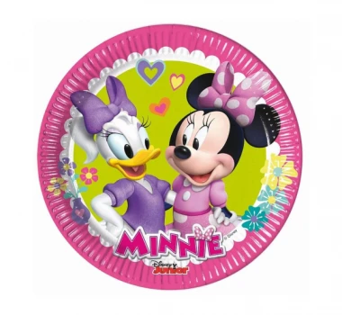 Talerzyki Myszka Minnie, 20cm, 8szt. | MYSZKA RÓŻOWY