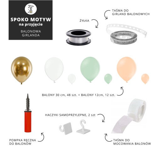 Balonowa-girlanda-BRZOSKWINIA-PISTACJA