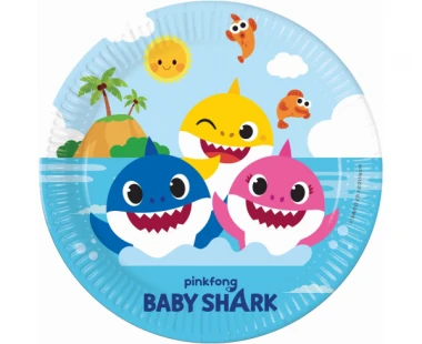 Talerzyki Baby Shark, 23cm, 8szt. | REKINY