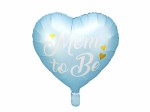 Balon foliowy Serce, Mom to Be, j. niebieski | BABY SHOWER