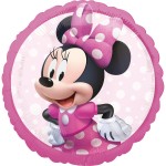 Balon foliowy Myszka Minnie, okrągły | MYSZKA RÓŻOWY
