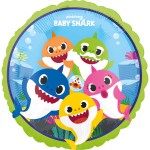 Balon foliowy Baby Shark, okrągły | REKINY
