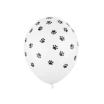 Balony 30cm, Łapki, biały, 6szt. | PartyDeco Strong Balloons