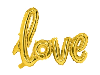 Balon foliowy napis "love", złoty