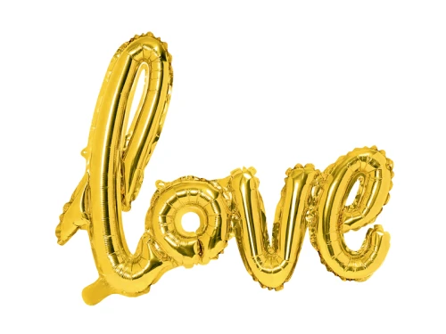 Balon foliowy napis "love", złoty