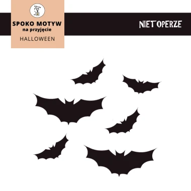 Naklejki dekoracyjne, nietoperze, HALLOWEEN, 8szt.