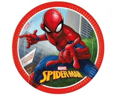 Talerzyki Spiderman, 23cm, 8szt. | PAJĄK