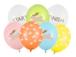 Balony lateksowe 30cm Egg Hunt, WIELKANOC, mix 7szt.