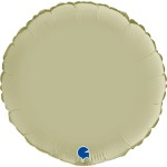Balon foliowy Satin Olive, okrągły, oliwkowy