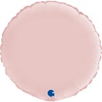Balon foliowy Satin Pink, okrągły, j. różowy