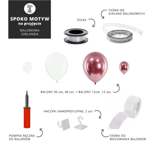 Balonowa-girlanda-BASIC-KOMUNIA-BIAŁY-ROZOWE-ZLOTO-GLOSSY.jpg