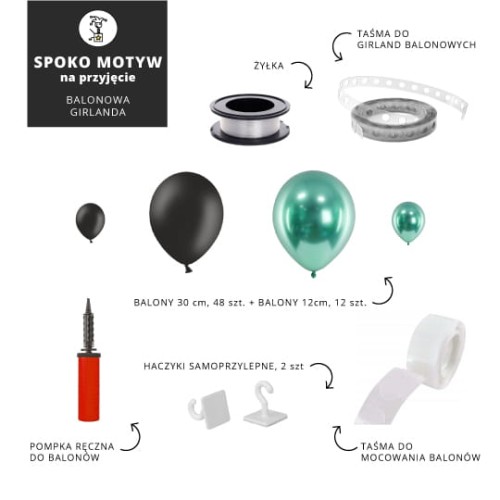 Balonowa-girlanda-BASIC-CZARNY-ZIELONY-GLOSSY.jpg