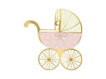 Serwetki papierowe Wózek, jasnoróżowy, 20 szt. | BABY SHOWER | CHRZEST