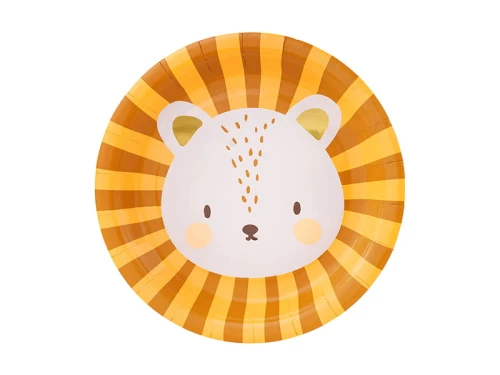 Talerzyki Lew, 18cm, 6szt. | SAFARI