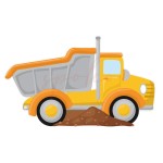 Dekoracja wielkoformatowa BUDOWA WYWROTKA, 95x57cm (Wybierz materiał: PCW 3mm (cięcie po obrysie, wykończenie matowe, bez nóżki))