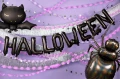 Balony foliowe napis Halloween, czarny