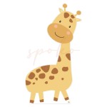 Dekoracja wielkoformatowa ZWIERZĘTA SAFARI NA ROCZEK, ŻYRAFA, 95x170cm (Wybierz materiał: PCW 3mm (cięcie po obrysie, wykończenie matowe, bez nóżki))