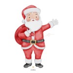 Dekoracja wielkoformatowa KLASYCZNE ŚWIĘTA, ŚWIĘTY MIKOŁAJ 95x136cm (Wybierz materiał: karton 5W EB + nóżka (cięcie do linii prostej u dołu, wykończenie laminatem, nóżka na odwrocie))