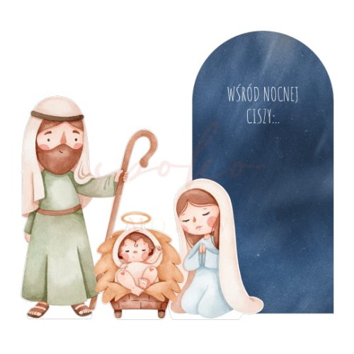 Dekoracja wielkoformatowa JASEŁKA, ZESTAW: ŚWIĘTA RODZINA