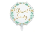 Balon foliowy z napisem "Chrzest Święty", okrągły