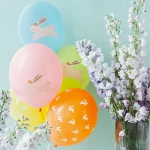 Balony lateksowe 30cm Egg Hunt, WIELKANOC, mix 7szt.