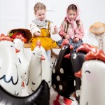 Balon foliowy Kurka, biała, chodzący | WIELKANOC | FARMA