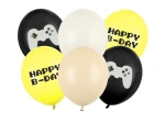Balony lateksowe 30cm, Gamer, mix 6szt. | GAMINGOWY | PartyDeco Strong Balloons