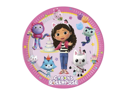 Talerzyki Koci Domek Gabi, Gabby's Dollhouse, 23cm, 8szt.