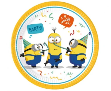 Talerzyki Minionki, Minions: Rise of Grue, 23cm, 8szt.