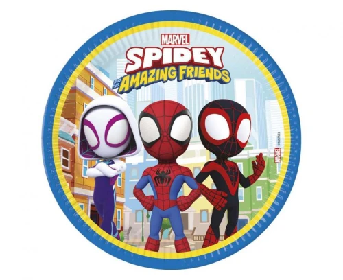 Talerzyki Spidey, 23cm, 8szt. | PAJĄK