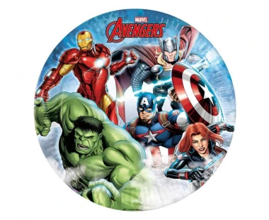 Talerzyki Avengers, 23cm, 8szt. | SUPERBOHATERZY