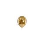 Balony 12cm, złoty, 50szt.| PartyDeco Glossy Balloons