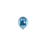 Balony 12cm, niebieski, 6szt.| PartyDeco Glossy Balloons