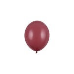 Balony 23cm, bordowy, Pastel Prune, 6szt.| PartyDeco Strong Balloons