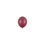 Balony 12cm, bordowy, Pastel Prune, 6szt.| PartyDeco Strong Balloons