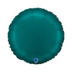 Balon foliowy Satin Emerald Green, okrągły, c. zielony