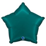 Balon foliowy Satin Emerald Green, gwiazdka, c. zielony