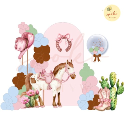 Balonowa ścianka do zdjęć, Urodziny, DZIKI ZACHÓD (montaż, Kraków)