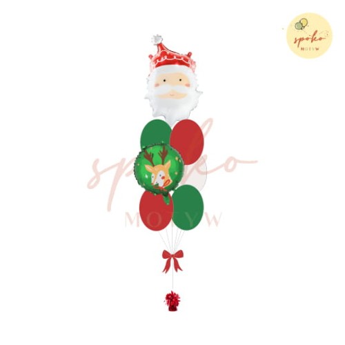 Balonowy bukiet z helem, Boże Narodzenie, MIKOŁAJ (odbiór osobisty, dostawa, Kraków)