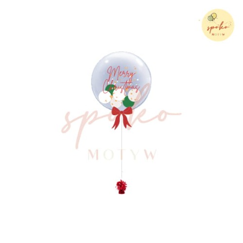 Balon Bubble z helem, Boże Narodzenie, SANTA BABY (odbiór osobisty, dostawa, Kraków)