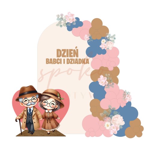 SPOKO MOTYW: Dzień Babci i Dziadka - zestaw dekoracji na ściankę
