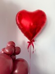 Balon foliowy Serce, czerwony, 61cm z helem Kraków