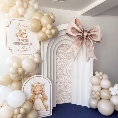 BEŻOWA ELEGANCJA - zestaw balonów na girlandę LUX (6mb)