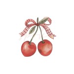 Dekoracja wielkoformatowa WISIENKI, 62x67cm (Wybierz materiał: PCW 3mm (cięcie po obrysie, wykończenie matowe))