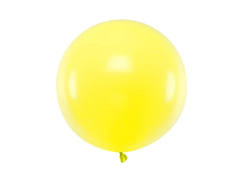 Balon Jumbo 60cm, żółty, Pastel Lemon Zest | PartyDeco Strong Balloons + HEL (odbiór osobisty, dostawa Kraków)